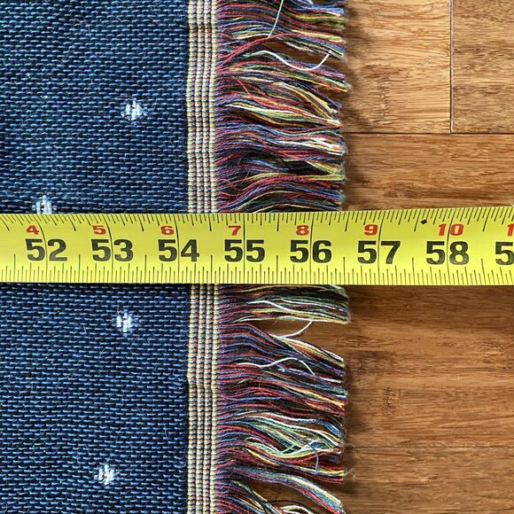 Mohawk Throw Blanket Tapestry Winter Scene Snow Fringe Christmas Holiday 56x51 - Picture 9 of 11